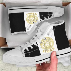 Gianni Versa.ce White Black High Top Shoes Sneakers Hot 2025 For Men Women PEA5016