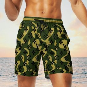 LV Camouflage  Brand Logo Premium Fashion Shorts For Men Hot 2025 PEAa400004