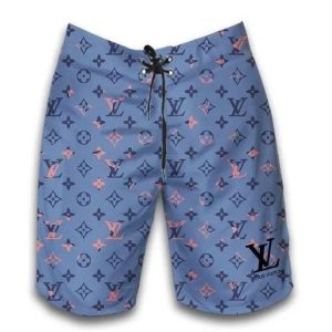 LV Blue Colorful  Brand Logo Premium Fashion Shorts For Men Hot 2025 PEAa400006