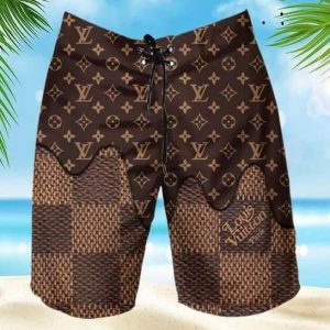 LV Brown Fashion Logo  Brand Shorts For Men Hot 2025 PEAa400010