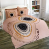 Versa.ce Circle Logo In Pink Background Bedding Set King Size
