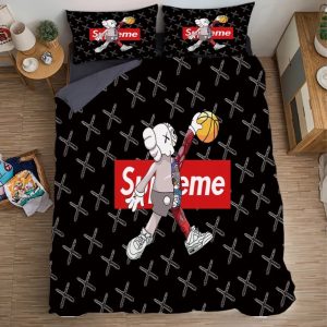 Supreme Kaws Black Luxury Brand Bedding Set LVT00038