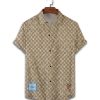 GC logo cream luxury brand fashion hawaii shirt for men PEA31257