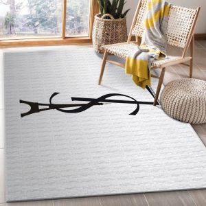 Yves Saint Laurent Fashion Logo Limited Edition Luxury Brand Rug Carpet Home Decor  LVT00360